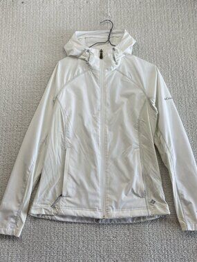 Columbia Interchange Omni-Shield Soft Shell Jacket Hooded Tech Womens M White